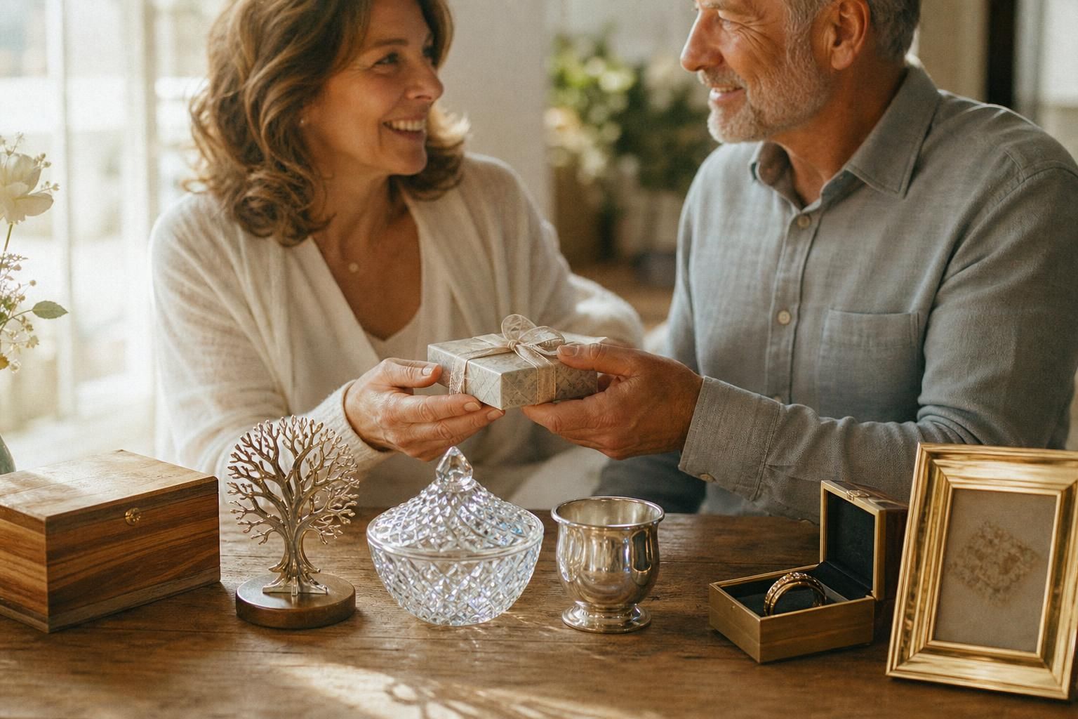découvrez des idées de cadeaux personnalisés pour un anniversaire de mariage, adaptées selon les années de mariage et les préférences du couple.